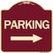 Signmission Parking With Right Arrow Heavy-Gauge Aluminum Architectural Sign, 18" x 18", BU-1818-24623 A-DES-BU-1818-24623 - alternate 1